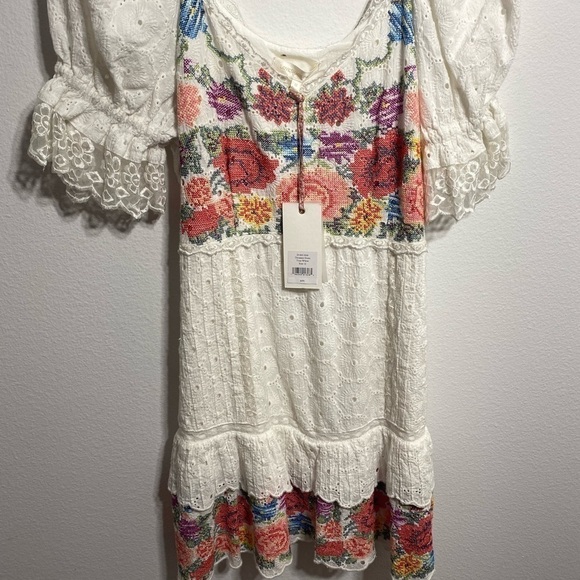 Loveshackfancy Thressey Eyelet-Embroidered Minidress NWT - Picture 12 of 14